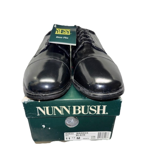 Nunn Bush Other - Nunn Bush Maddox Cap Toe Oxford Dress Shoes Black Leather Mens Size 11.5 M